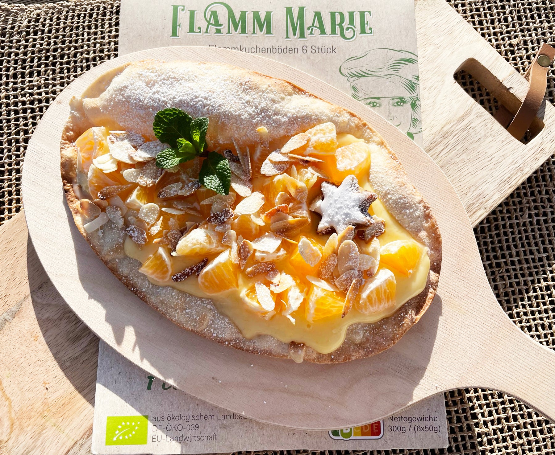Flammkuchen mit Mandarinen und Vanillecrème – Flamm Marie Flammkuchen mit Mandarinen und Vanillecrème – Flamm Marie