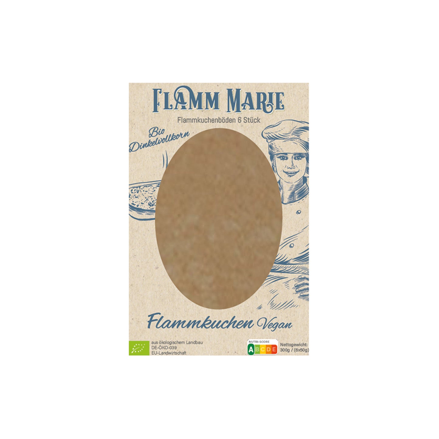 Flammkuchen - Bio Dinkelvollkorn 6 Stk. à 50g