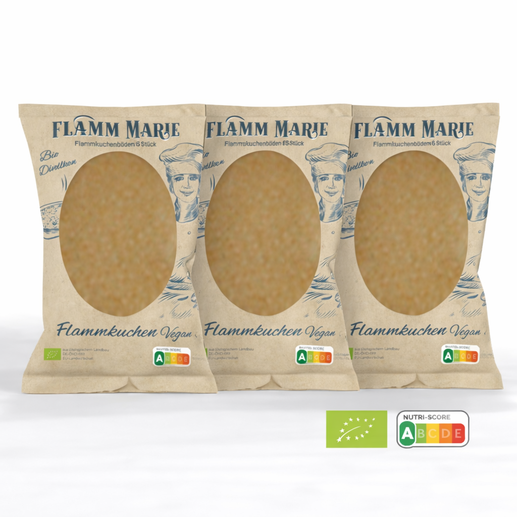 Set à 3 Pakete Flammkuchen - Bio Dinkelvollkorn 6 Stk. à 50g