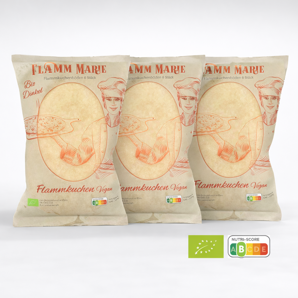 Set à 3 Pakete Flammkuchen - Bio Dinkel 6 Stk. à 50g