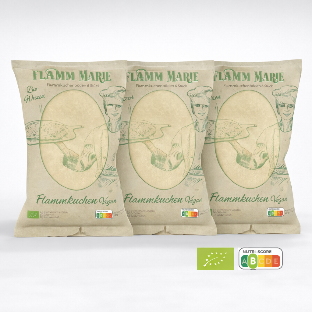 Set à 3 Pakete Flammkuchen - Bio Weizen 6 Stk. à 50g