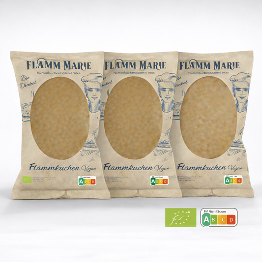 Set à 3 Pakete Flammkuchen - Bio Dinkelvollkorn 6 Stk. à 50g